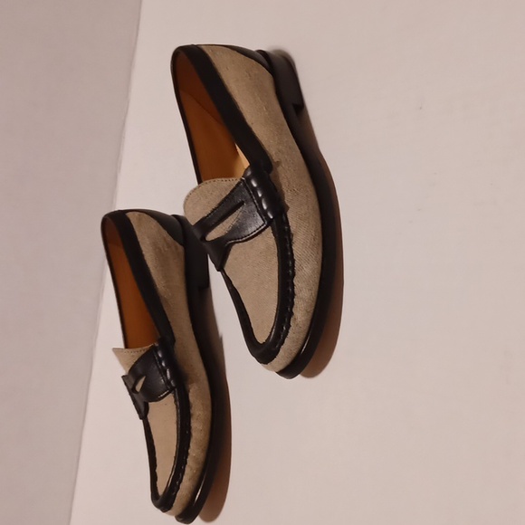 J.Crew Women's Beige and Brown Italian Canvas Loafers - Picture 3 of 11